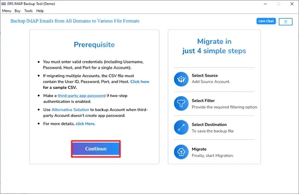 DRS Softech IMAP to Office 365 Migration gallery image