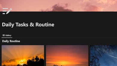 Daily Tasks & Routine -- Notion Template gallery image