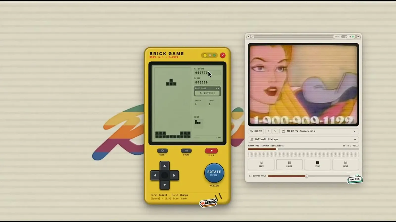 RewindOS screenshot 1 (video preview)