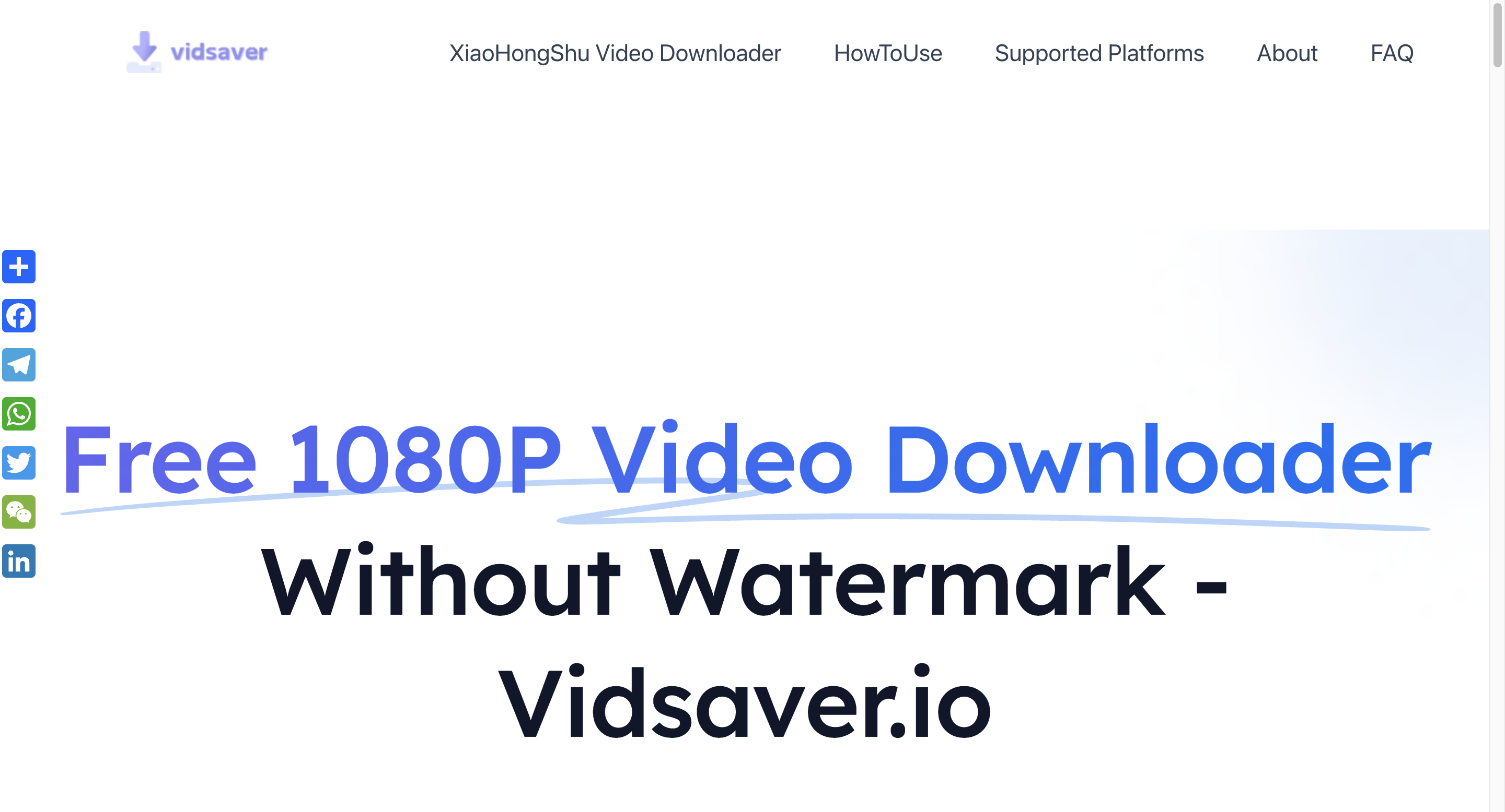 Vidsaver.io - Бесплатный 1080p видео загрузчик без водяного знака медиа 4