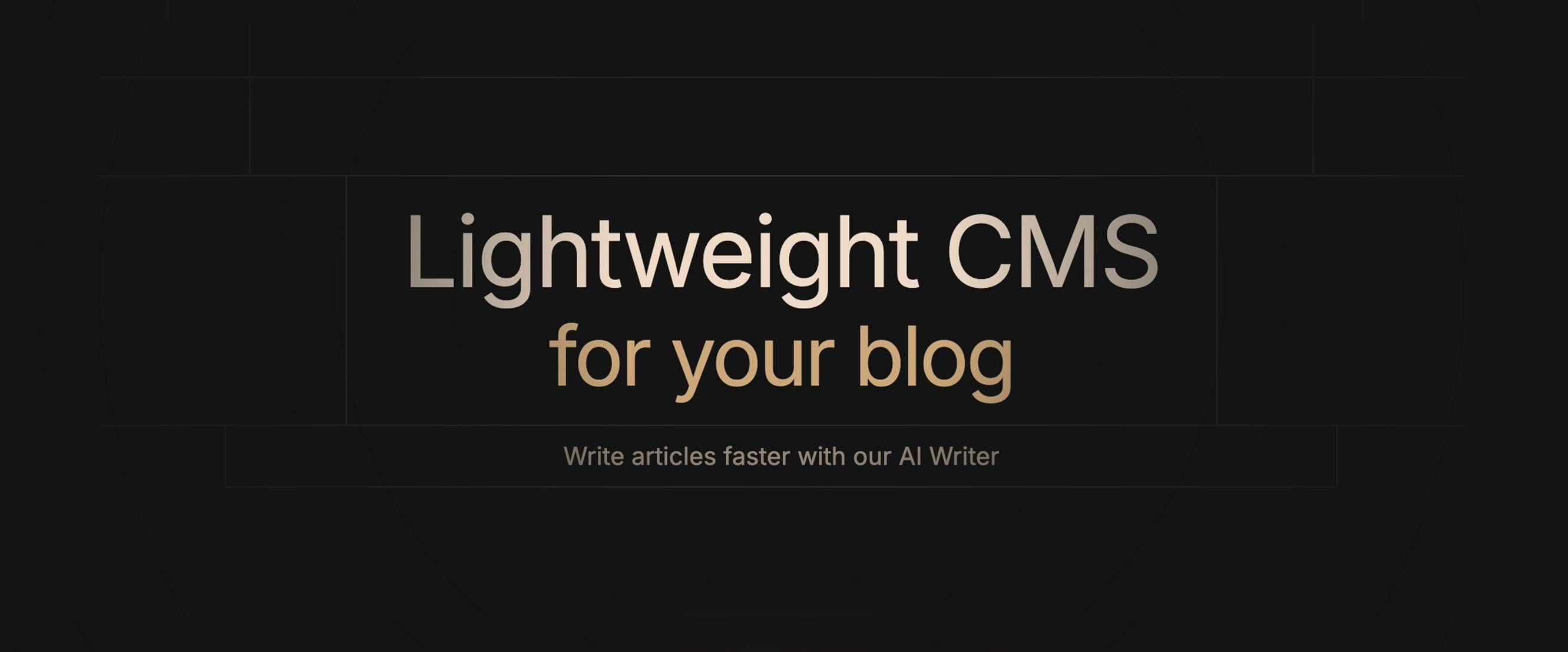 Lightweight CMS - Main product screenshot demonstrating key features and user interface