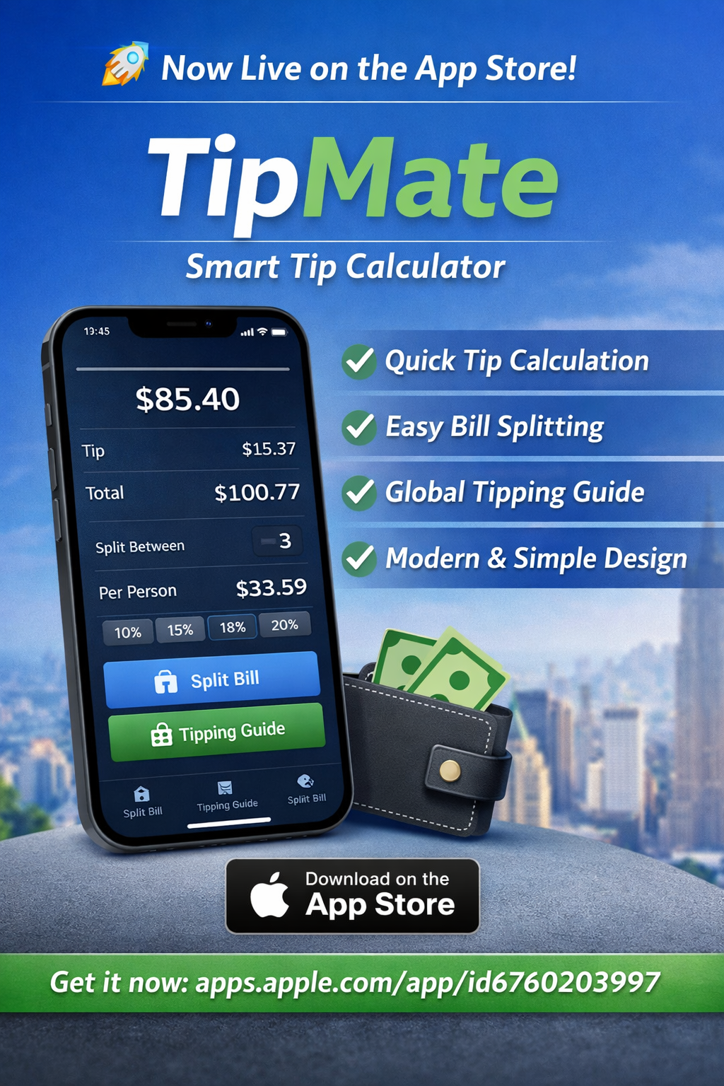 TipMate – Smart Tip Calculator gallery image