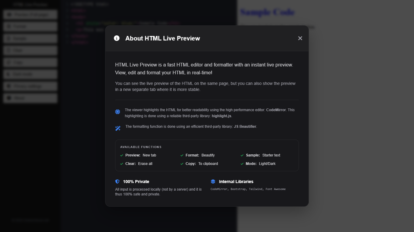 HTML Live Preview gallery image