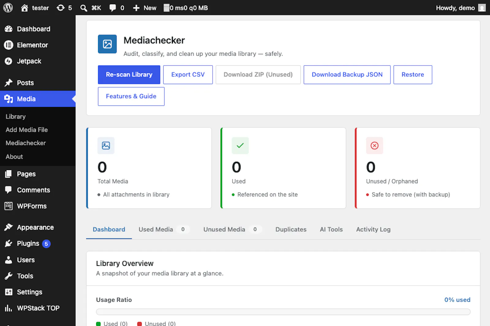 Mediachecker - Wordpress Plugin screenshot 8