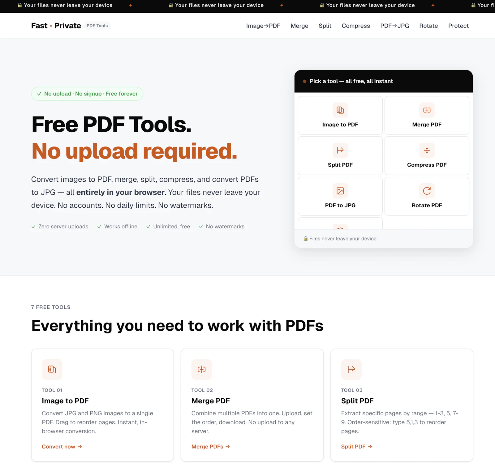 Fast Private PDF Tools screenshot 1