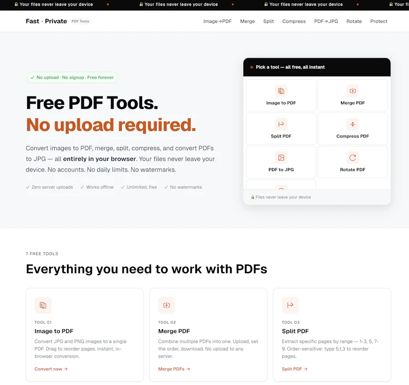 Fast Private PDF Tools screenshot 1