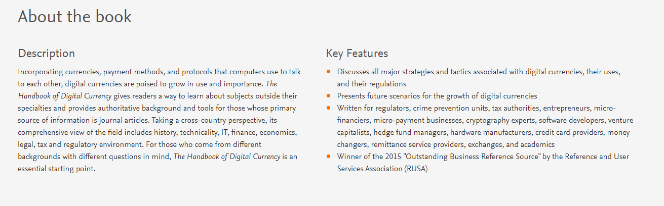 Handbook of digital currency gallery image