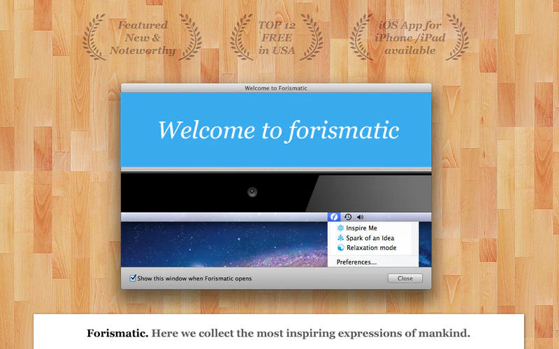 Forismatic for Mac