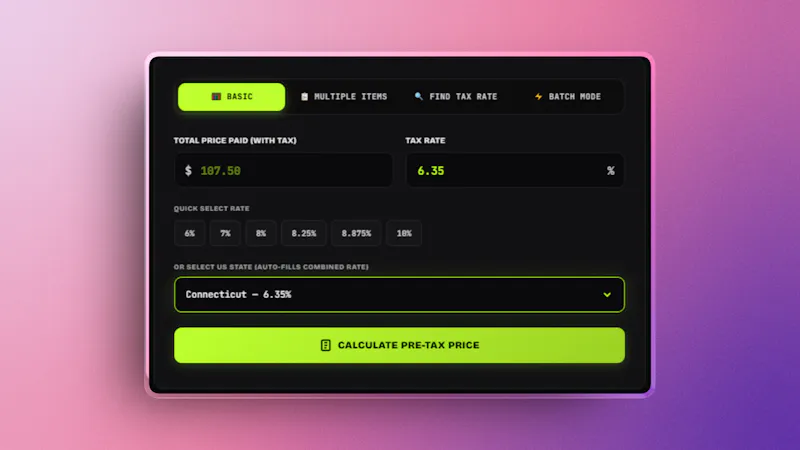 Reverse Sales Tax Calculator screenshot 4