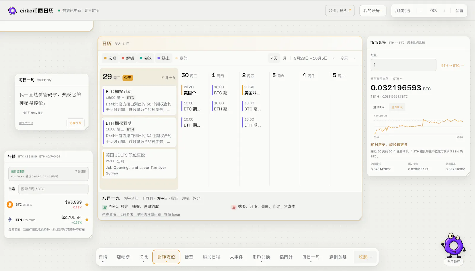 Cirko Crypto Calendar screenshot 1