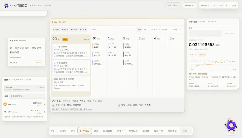 Cirko Crypto Calendar screenshot 1