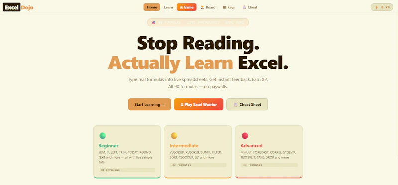 ExcelDojo screenshot 1