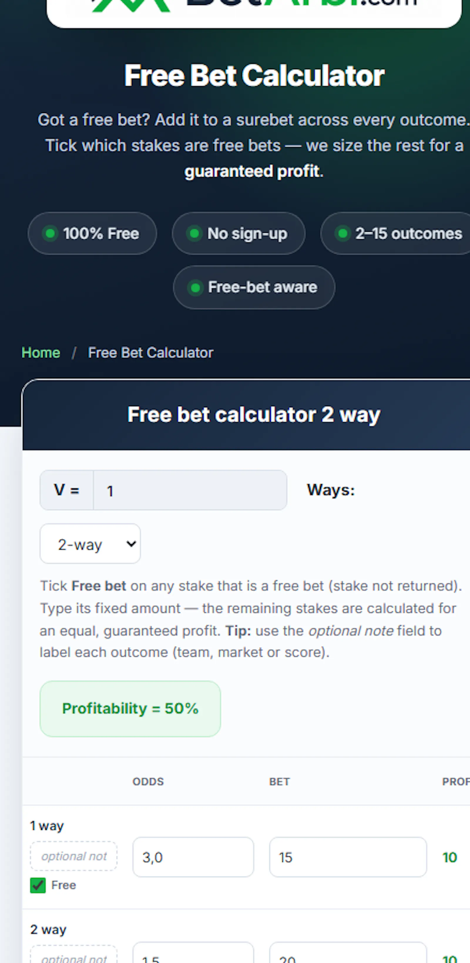 BetArbi screenshot 1
