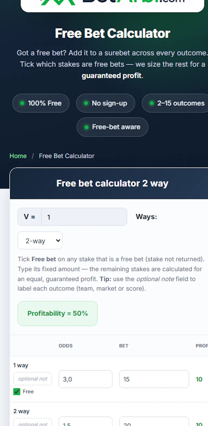 BetArbi screenshot 1