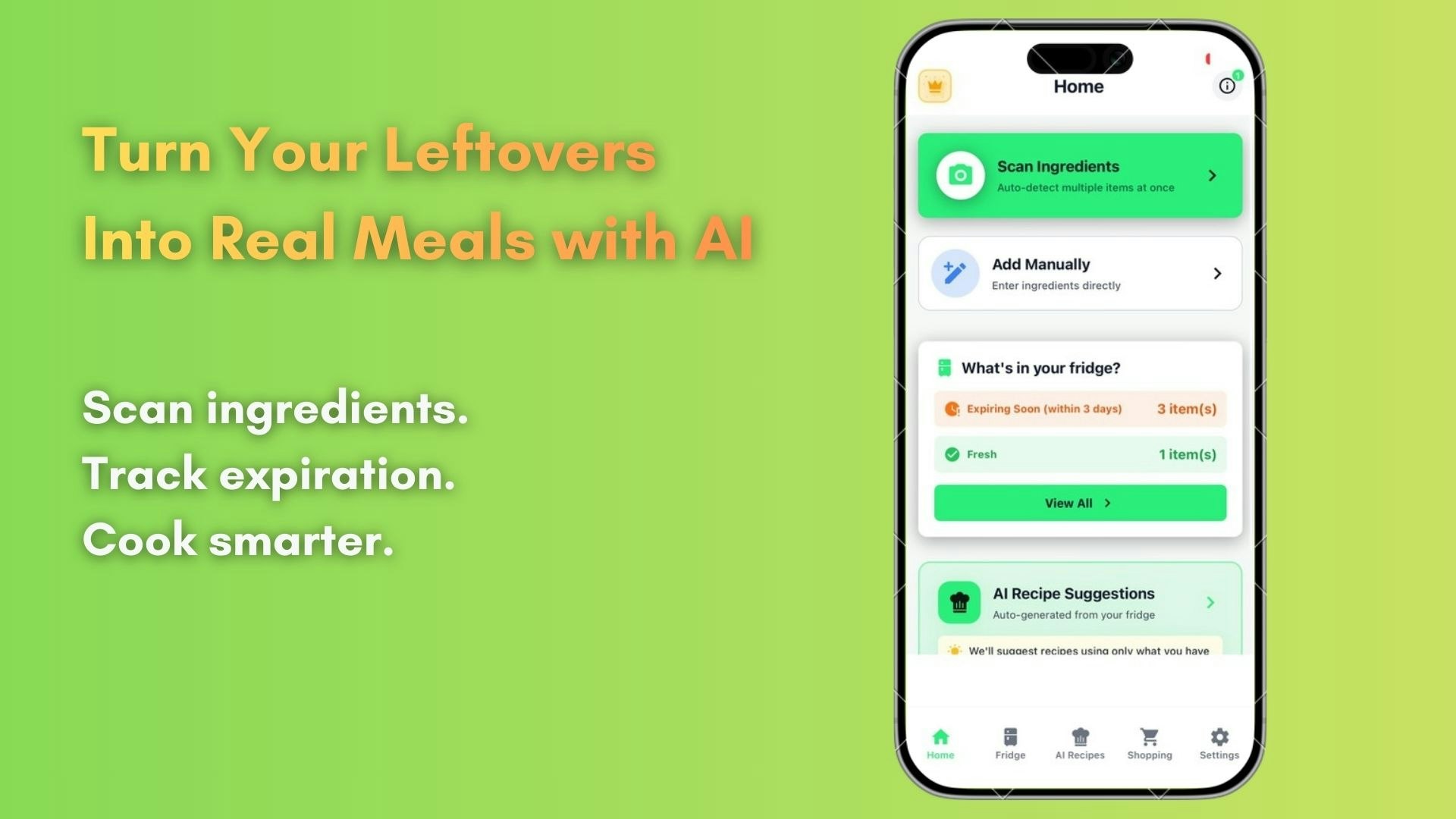 SmartChef - Main product screenshot demonstrating key features and user interface