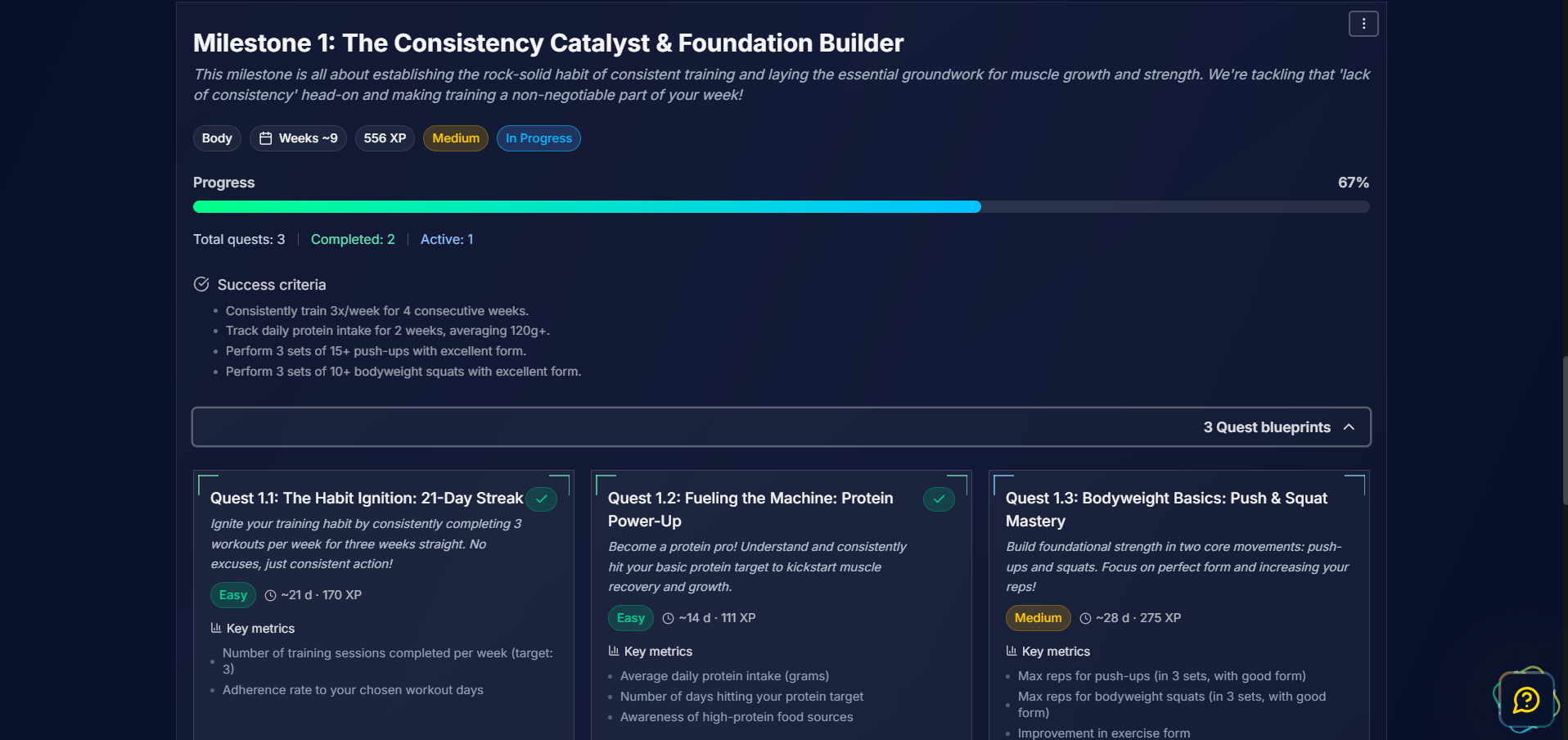 Média Consiglière - Gamify vos objectifs avec des feuilles de route propulsées par l'IA 3