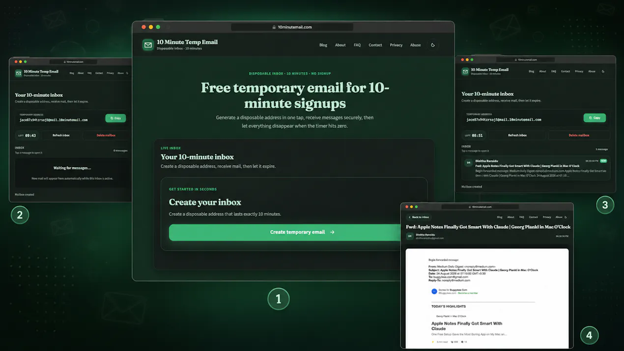 10 Minute Temp Email product
