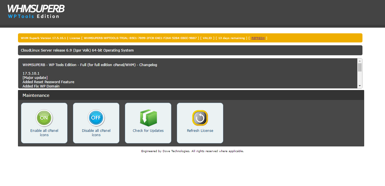 WHM Superb for cPanel / WHM servers with Android control! gallery image