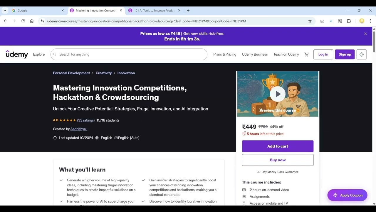Udemy coupon helper (legal) gallery image