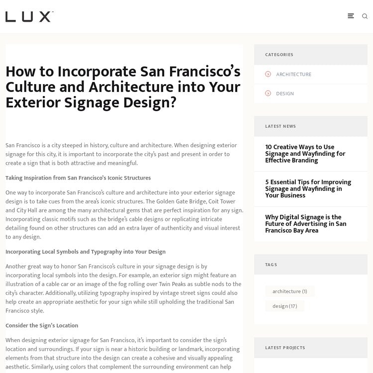 Architecture YourExterior Signage Design