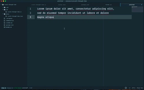 Scroll Through Time (Atom)