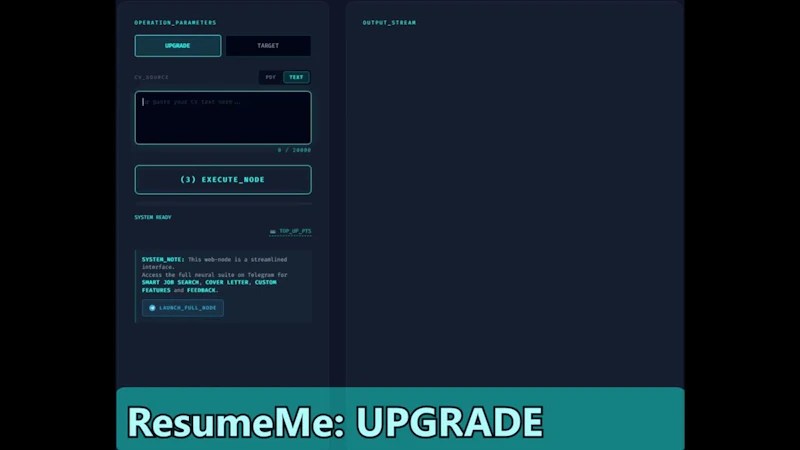 ResumeMe screenshot 1 (video preview)