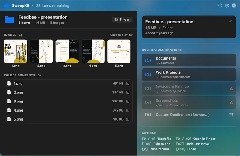 SweepKit screenshot 2