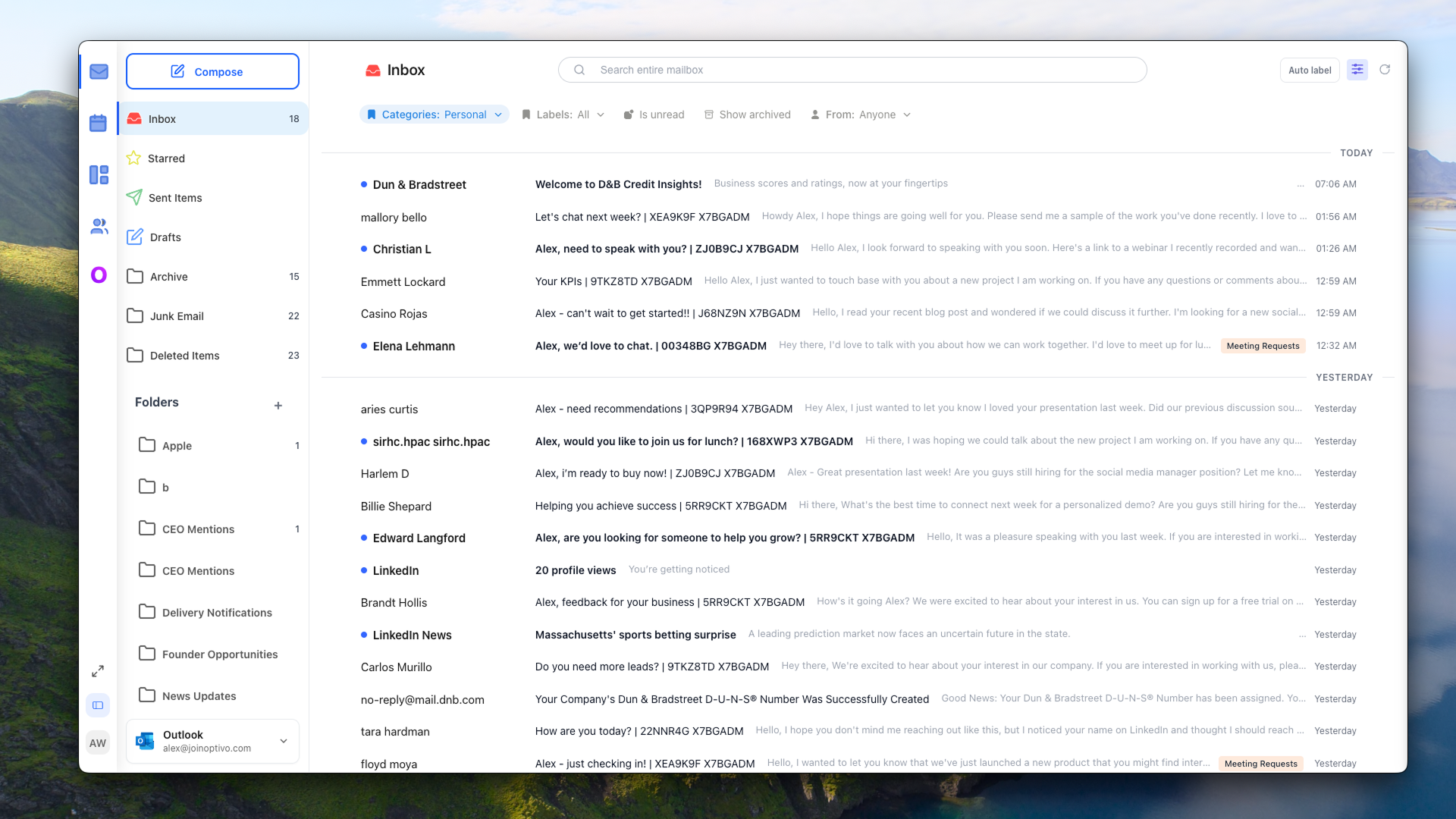 Optivo - Screenshot 3 showing product features and functionality