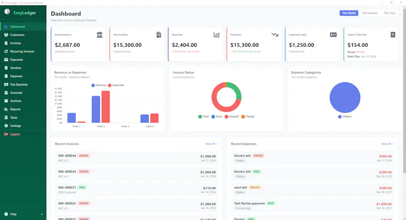 EasyLedger screenshot 1