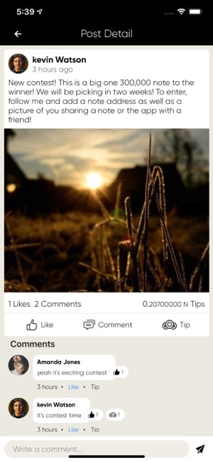 Note Blockchain Social gallery image