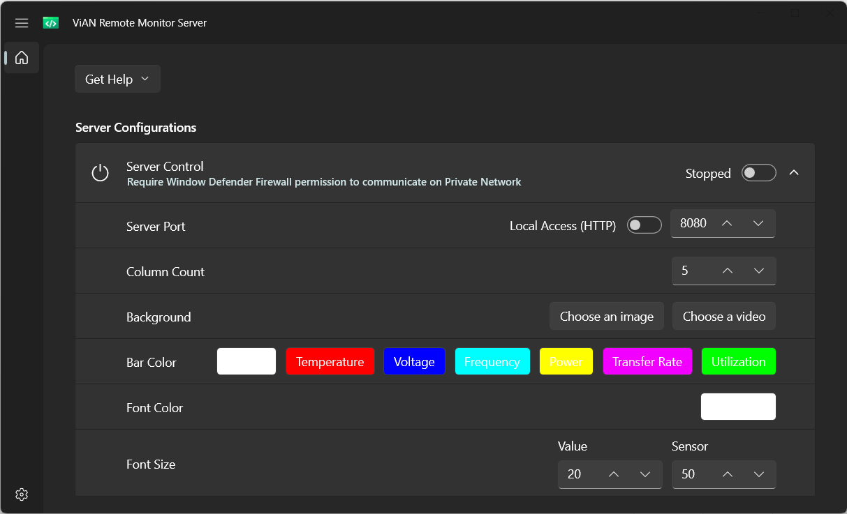 Mídia 2 de Vian Remote Monitor Server - Monitore remotamente o hardware do PC em tempo real de qualquer dispositivo