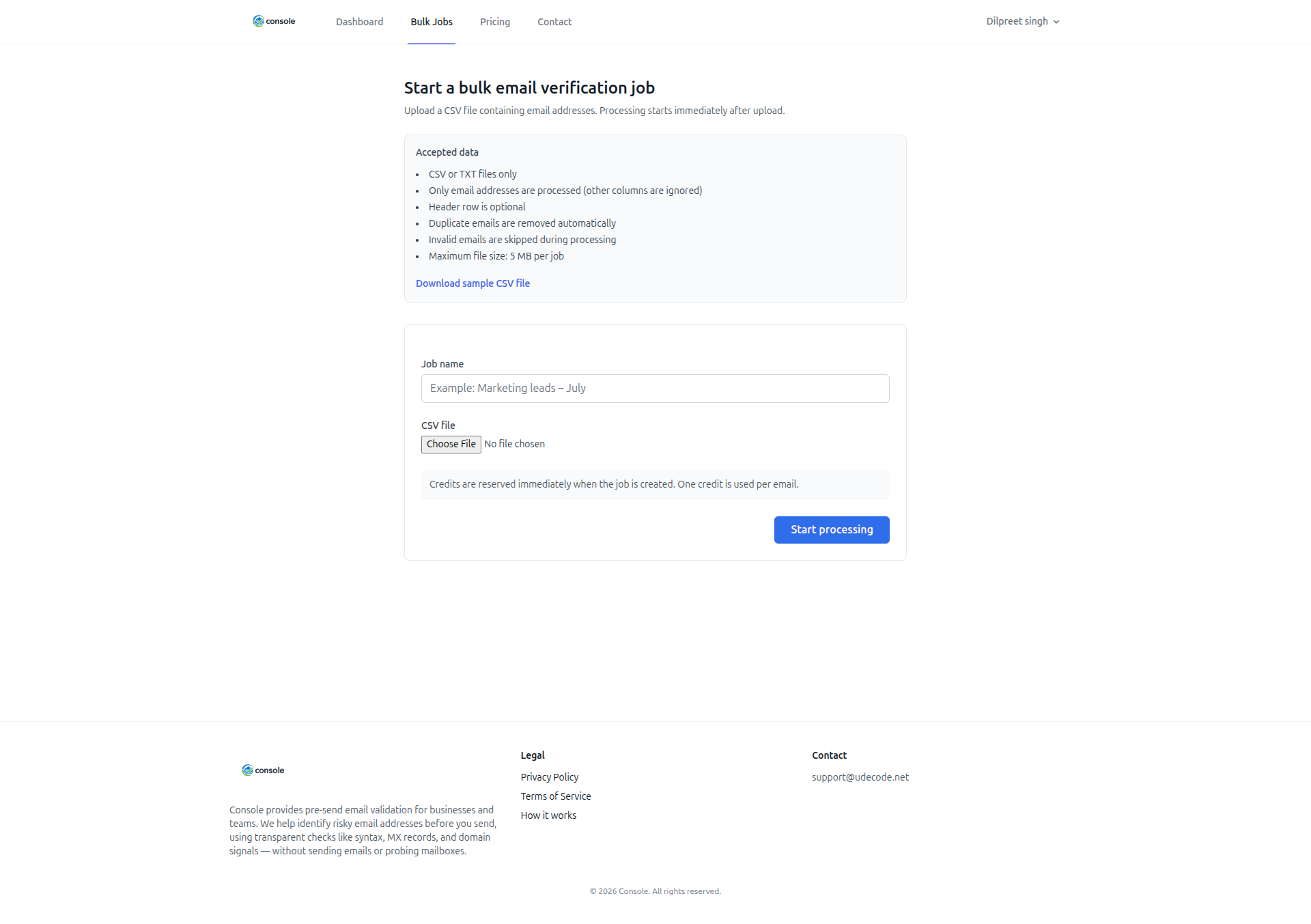 Console - Main product screenshot demonstrating key features and user interface