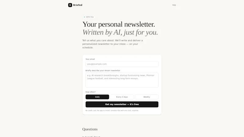 Briefed screenshot 1
