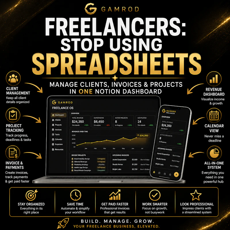 Freelancer OS: Notion Dashboard screenshot 2