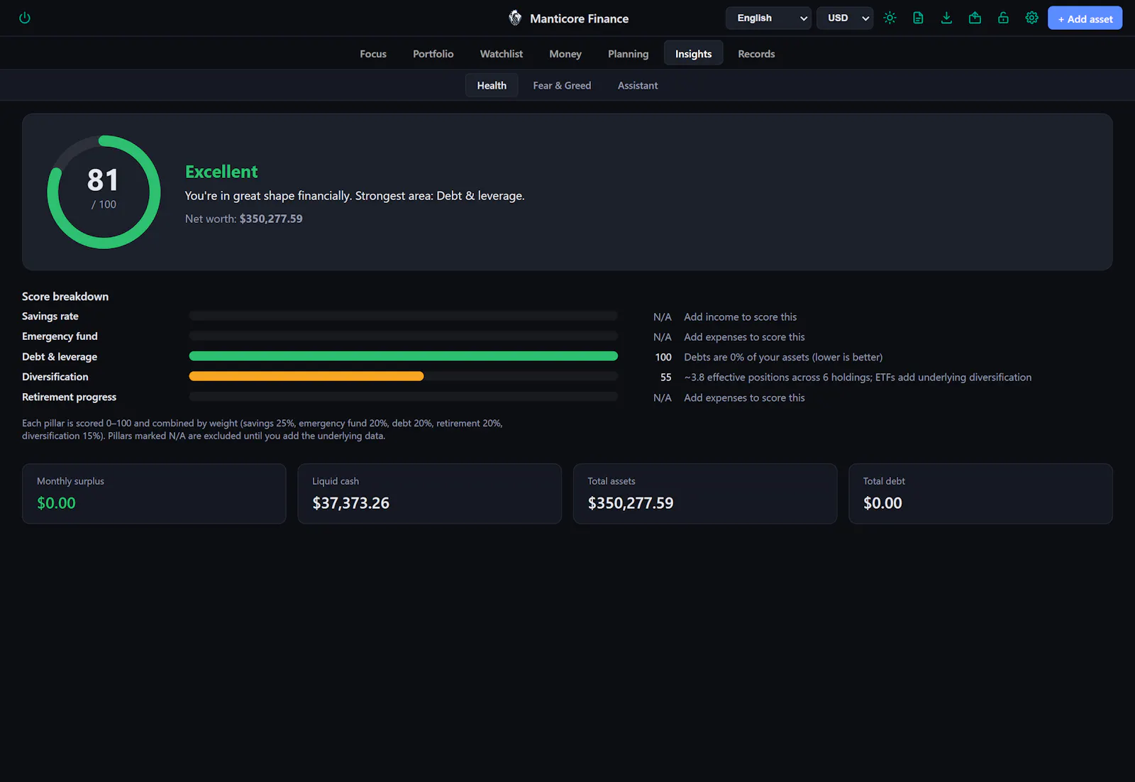 Manticore Finance screenshot 9