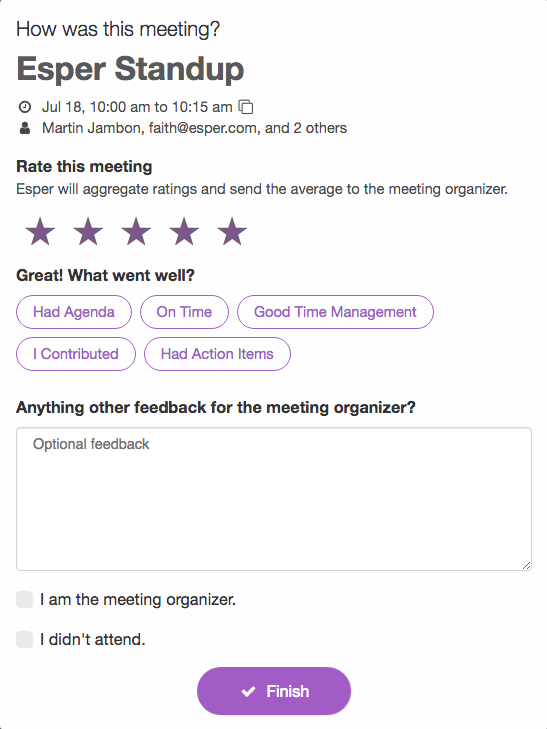 Esper - Rate My Meetings gallery image