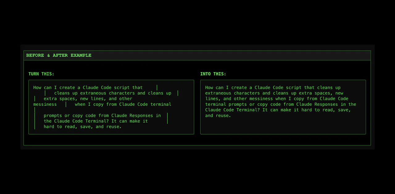 Clode Clean Clode: Instantly clean Claude Code & Codex terminal output ...