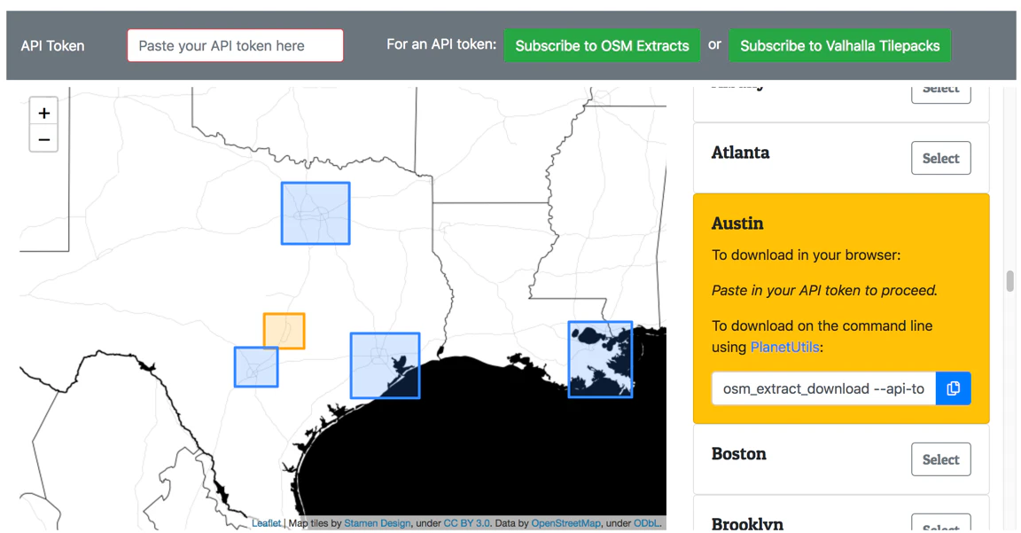 OSM Extracts by Interline