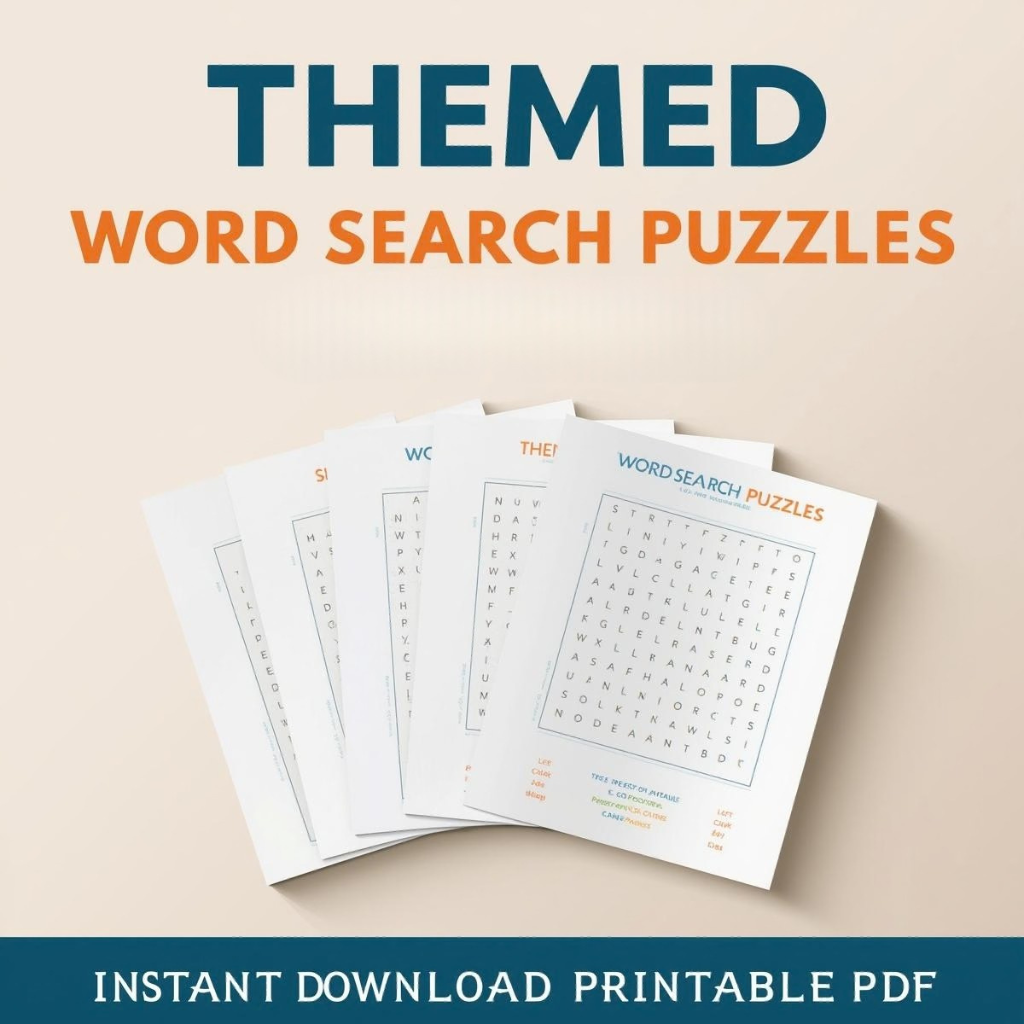 Themed Word Search Printable Bundle gallery image