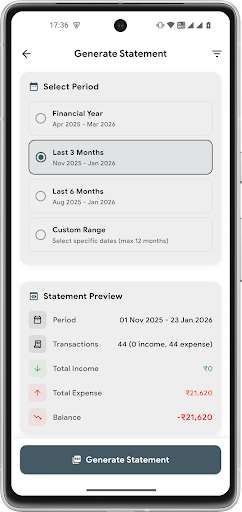 Expense Manager — Finance Tracker - Screenshot 4 showing product features and functionality