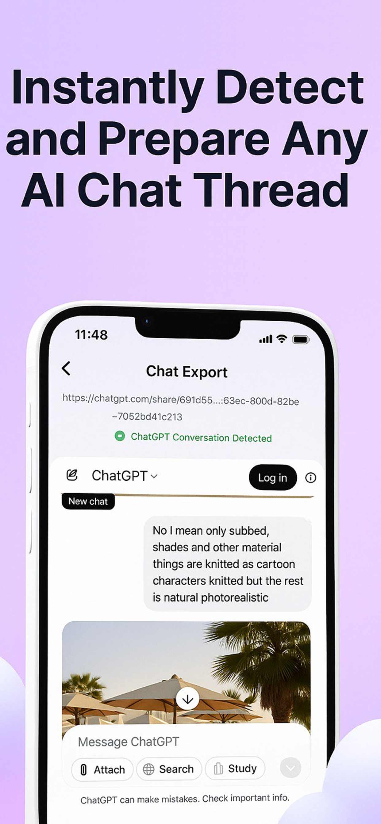 Chat Export - Save AI Chats - Screenshot 3 showing product features and functionality