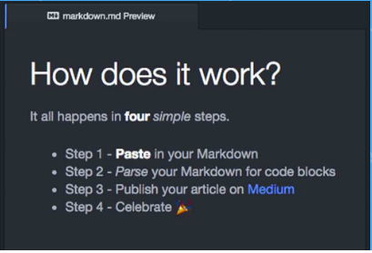 Markdown to Medium Image
