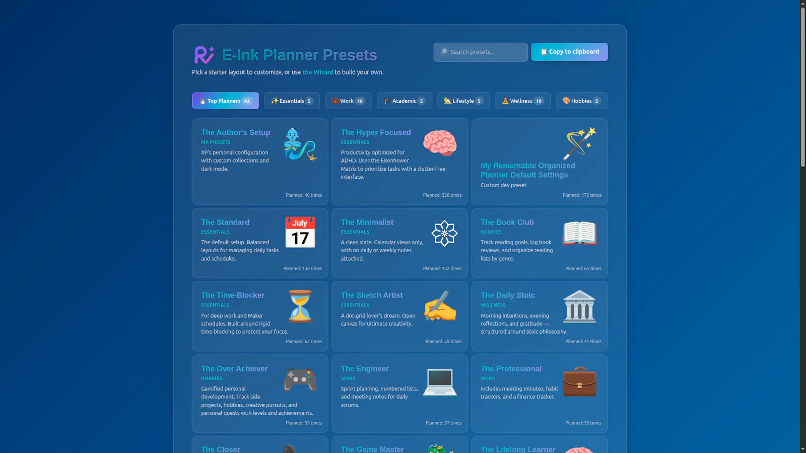 My Remarkably Organized Planner Wizard screenshot 2