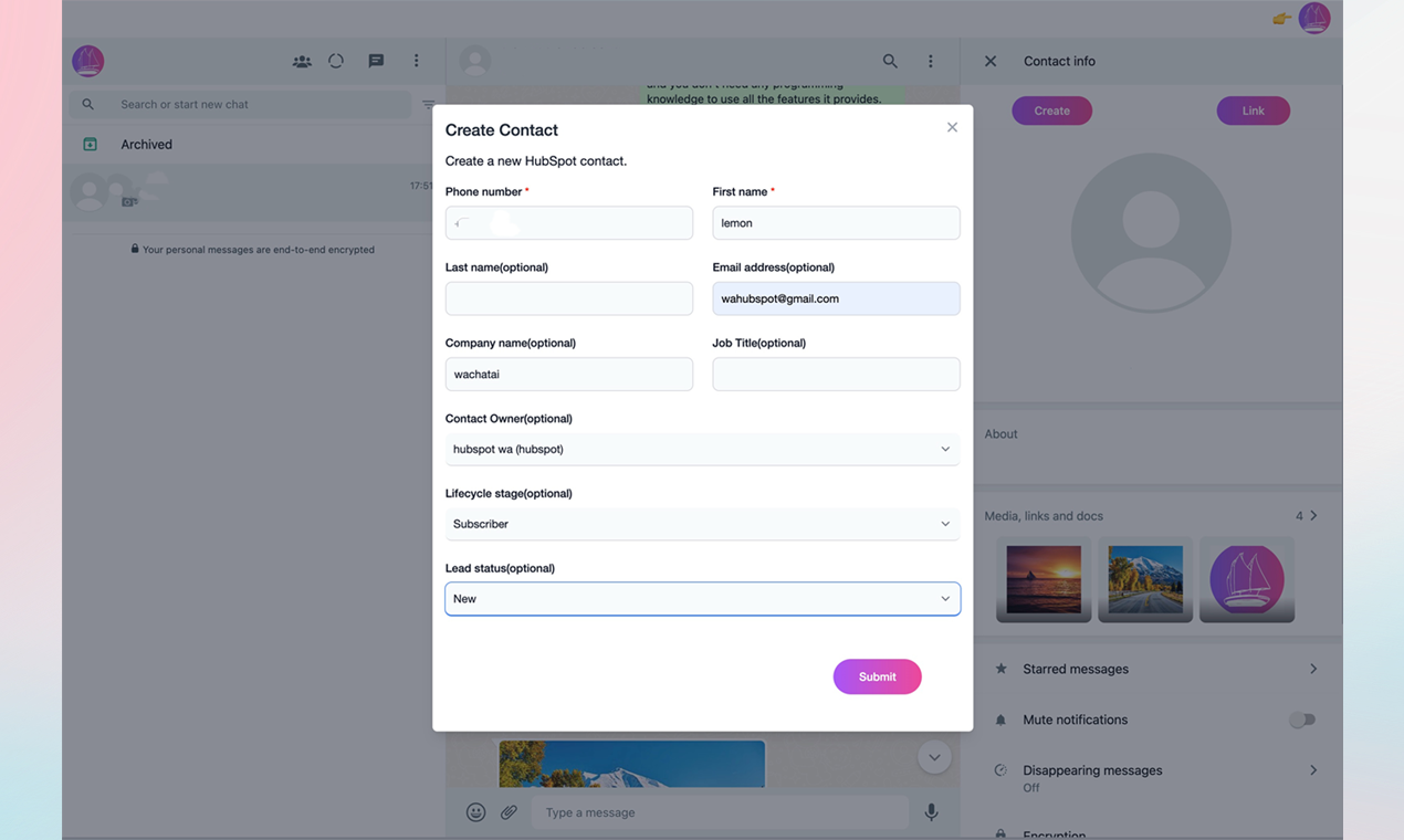 Wahelper:最高のWhatsApp Hubspot拡張機能 media 3