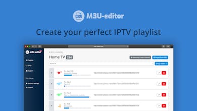 Online IPTV M3U playlist editor gallery image