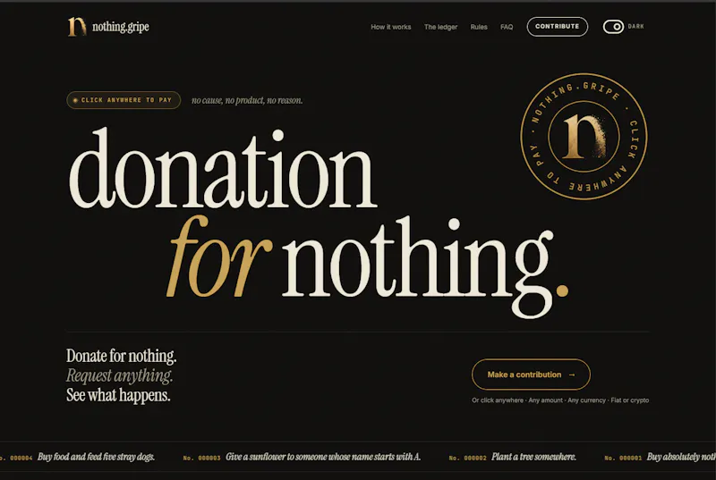 Donation for Nothing screenshot 2