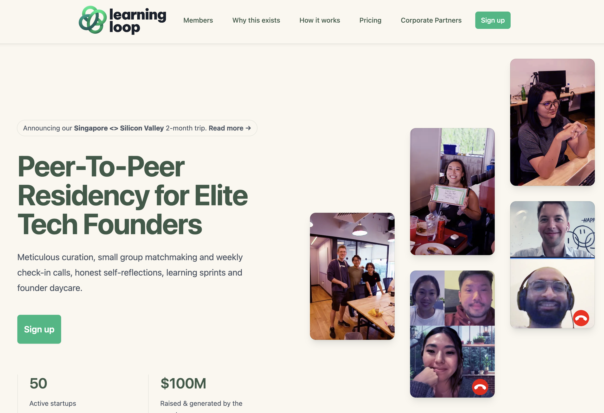 startuptile Learning Loop-A peer-to-peer residency for the elite tech founders.