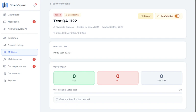 StrataView — Strata Committee Management screenshot 3