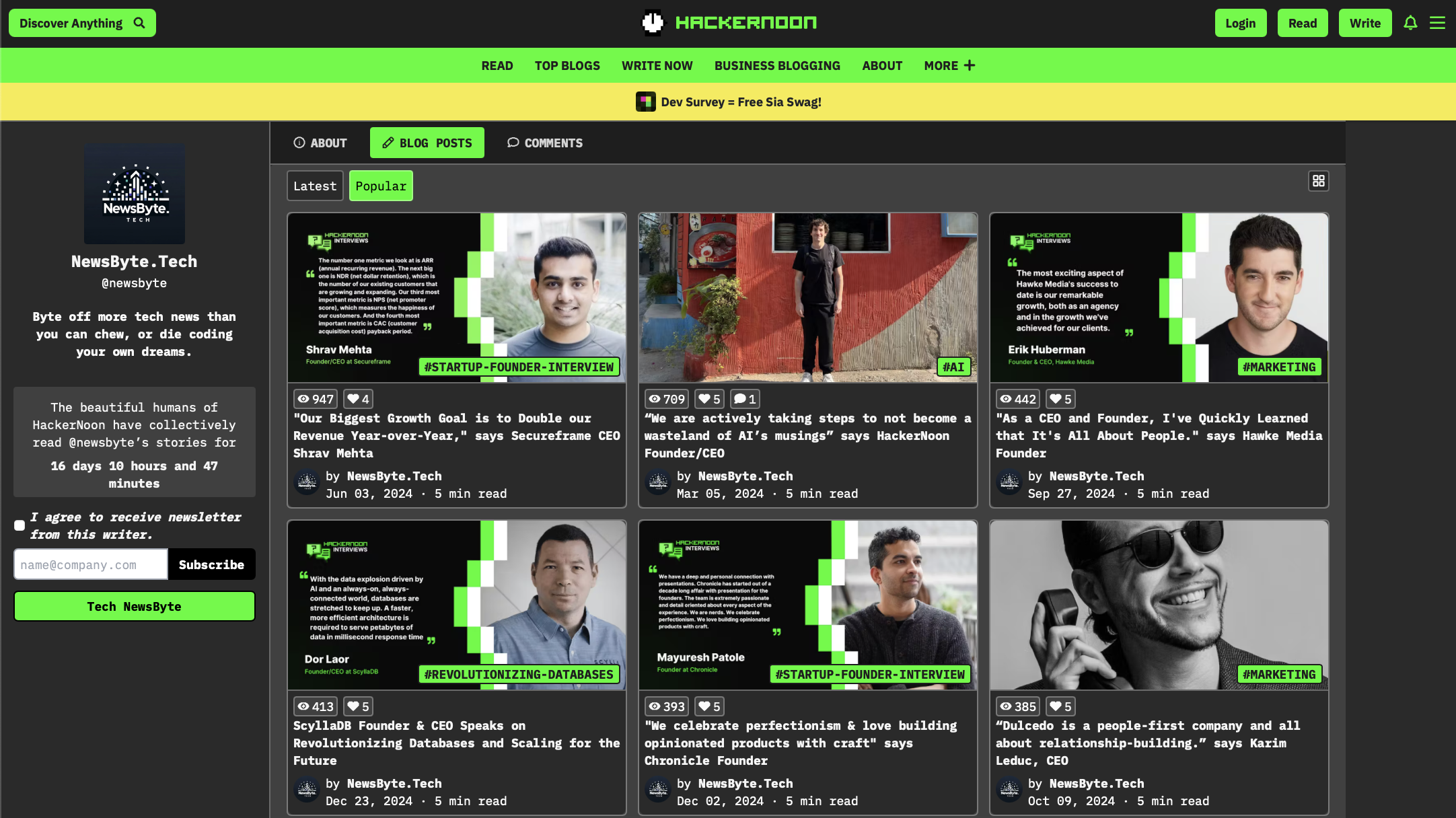 Media Tech News Byte - Wawancara Teks Pengasas, diterbitkan melalui NewsByte & Hackernoon 5