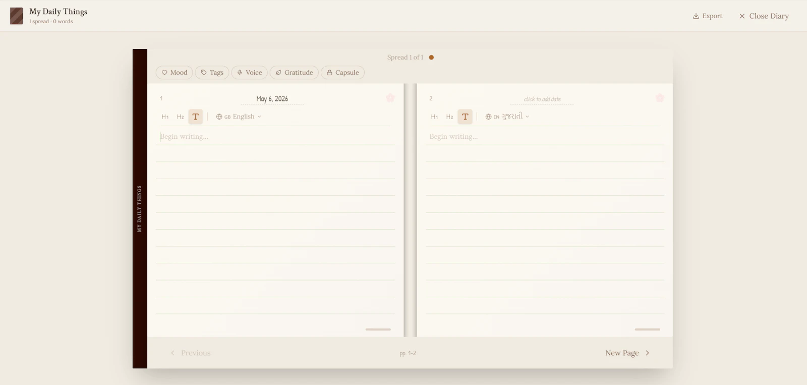 Digital Diary screenshot 2